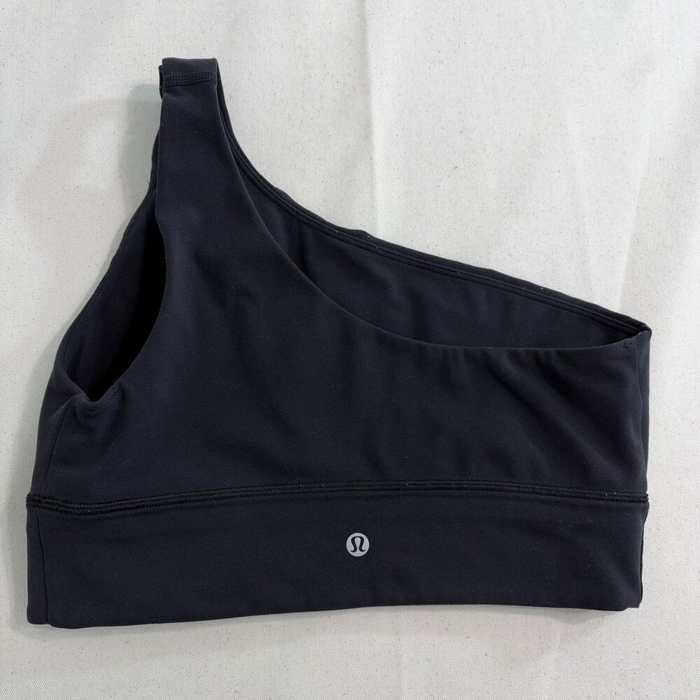 Lululemon Align Asymmetrical Bra *Light Support, A/B Cup Black Size 10 *No Pads